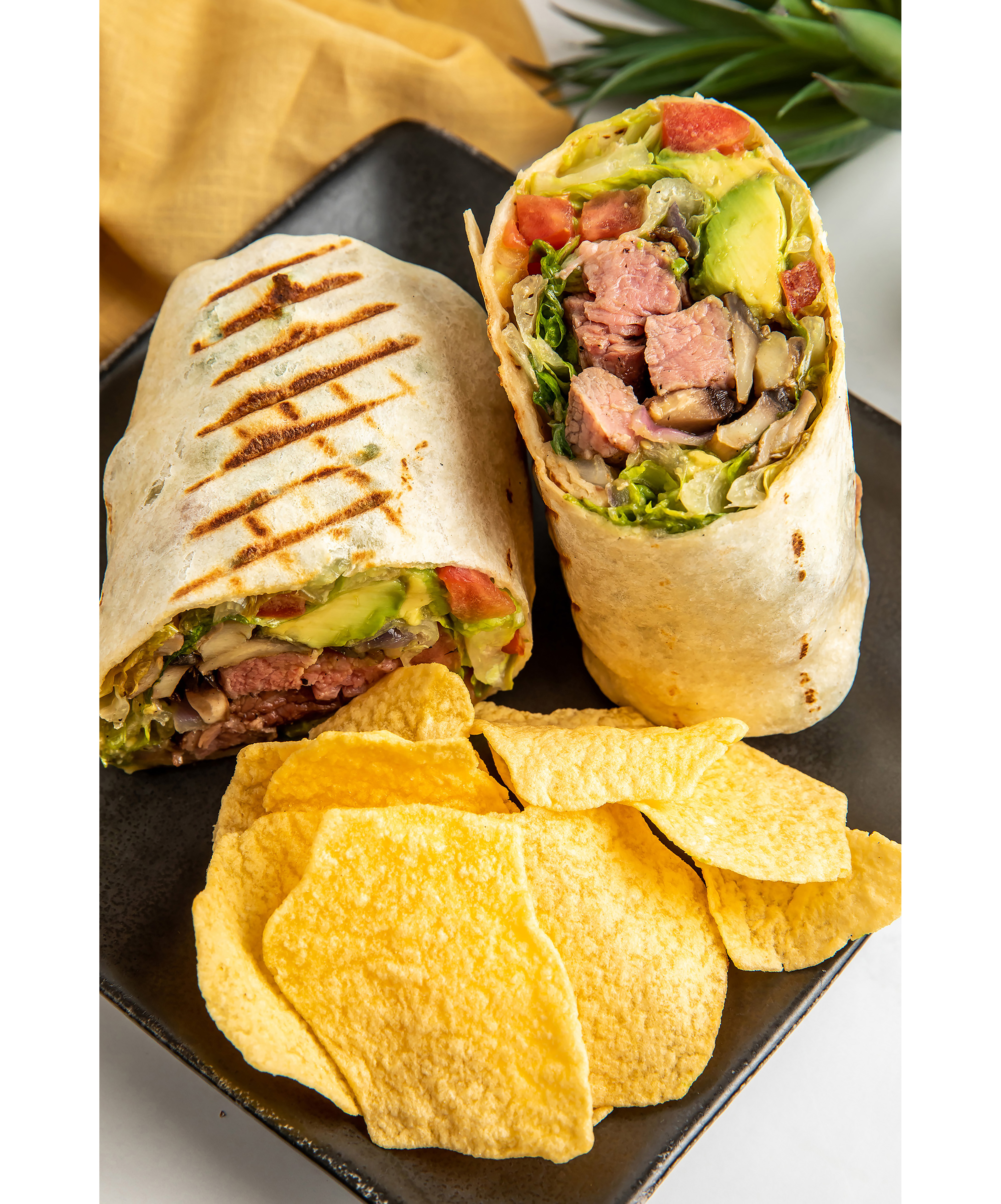 Order B’s Iron Steak Wrap Lunch food online from B Fresh Kitchen store, Atlanta on bringmethat.com