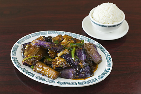 Order Eggplant with Spicy Garlic Sauce Combo Dinner food online from Wok Shop Cafe store, San Francisco on bringmethat.com