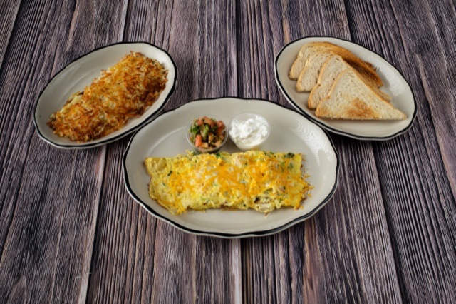 Order Chicken Fajita Omelette food online from House of Pies store, Los Angeles on bringmethat.com