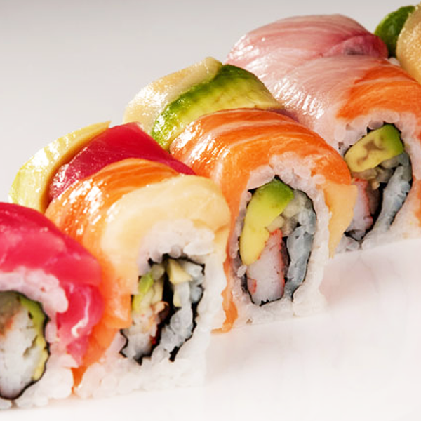 Order Rainbow Roll food online from Niu Japanese Fusion Lounge store, Chicago on bringmethat.com