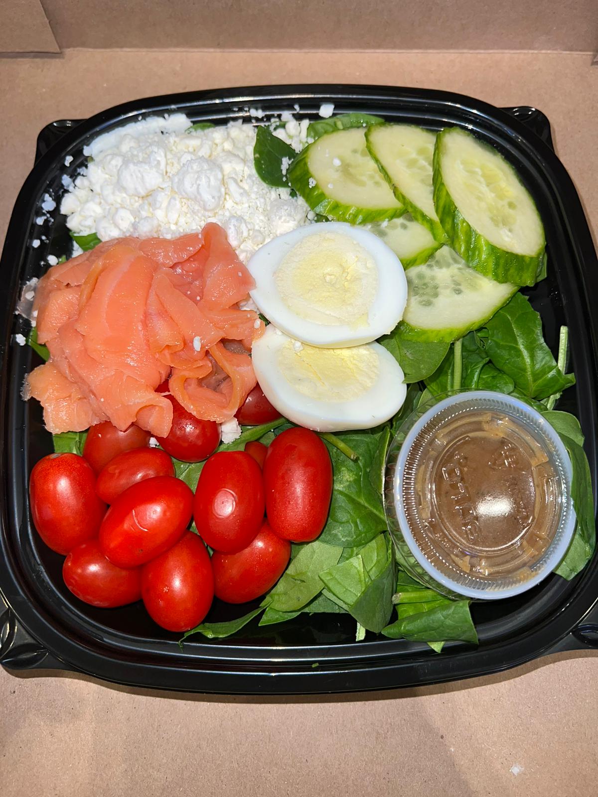 Order Smoked Salmon Feta Salad With Peanut Sauce food online from Caffe Bene store, Jackson Heights on bringmethat.com