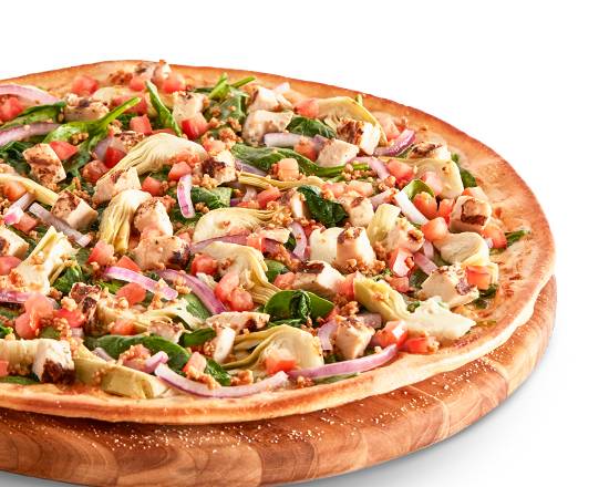 Order 12" Spinach Garlic Chicken food online from Pizza Guys store, Cameron Park on bringmethat.com