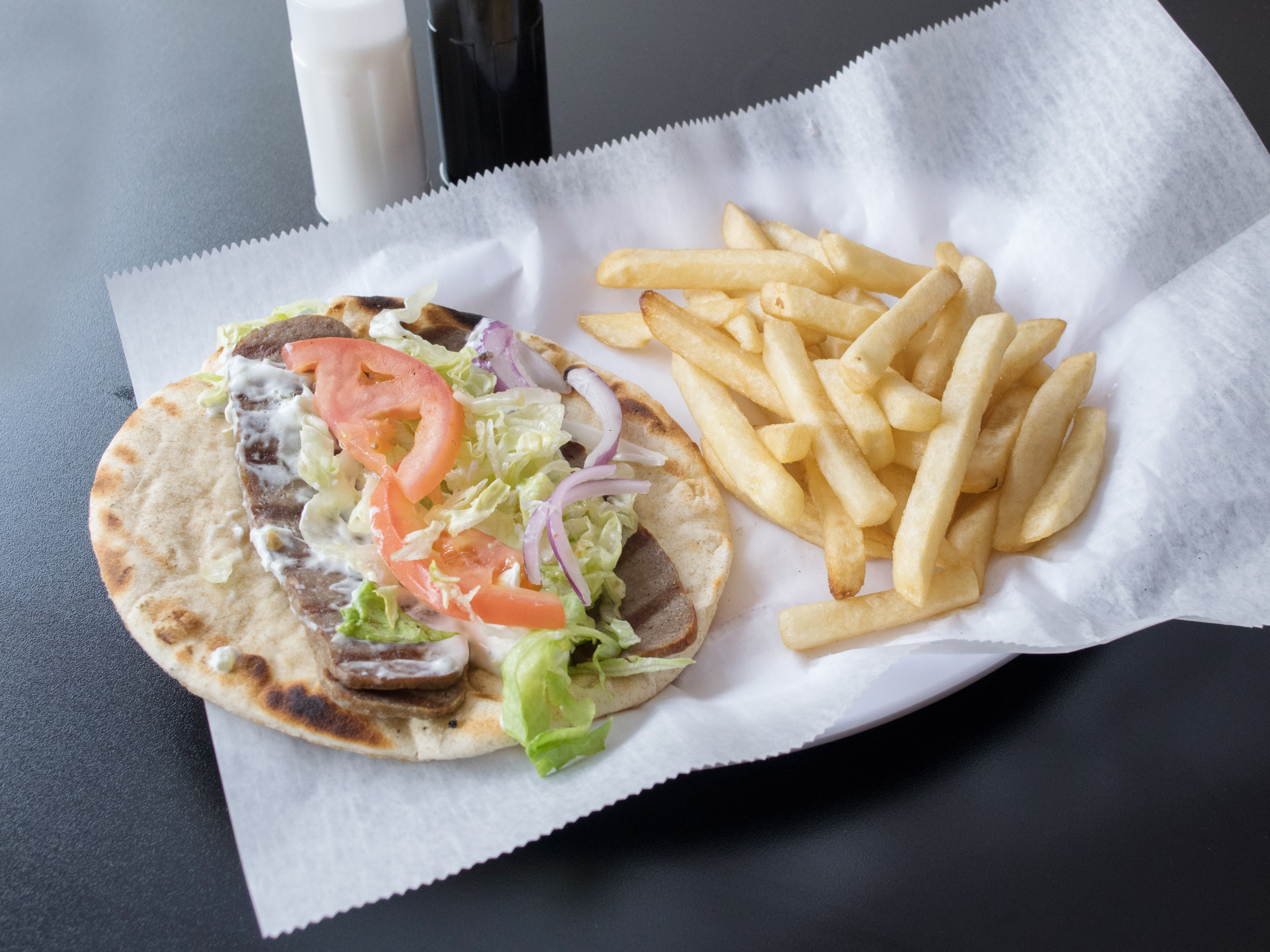 Order Gyro Sandwich food online from Sahara's Delight store, Lansing on bringmethat.com