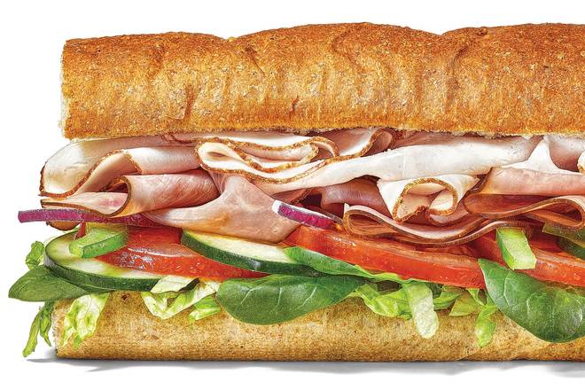 Order Oven Roasted Turkey & Ham 6 Inch Regular Sub food online from Subway store, Clanton on bringmethat.com