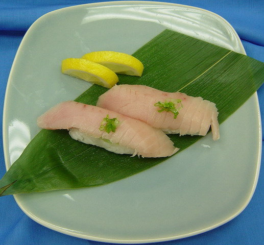Order Albacore Tuna Nigiri food online from Beluga Japanese Restaurant store, Round Rock on bringmethat.com