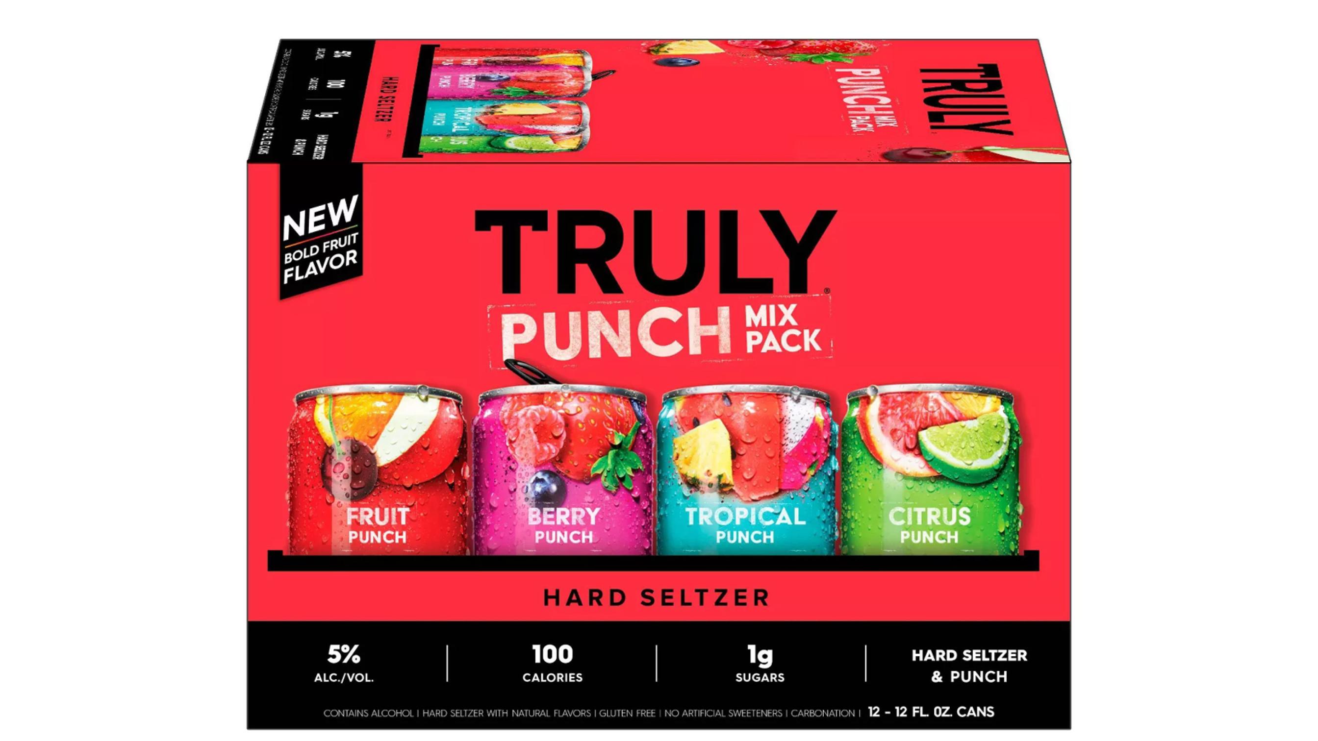 Order Truly Fruit Punch 12 Pack food online from Extramile store, San Bernardino on bringmethat.com