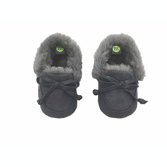 Order Stepping Stones Size 6-9M Faux Suede Slipper in Charcoal food online from Bed Bath & Beyond store, Lancaster on bringmethat.com