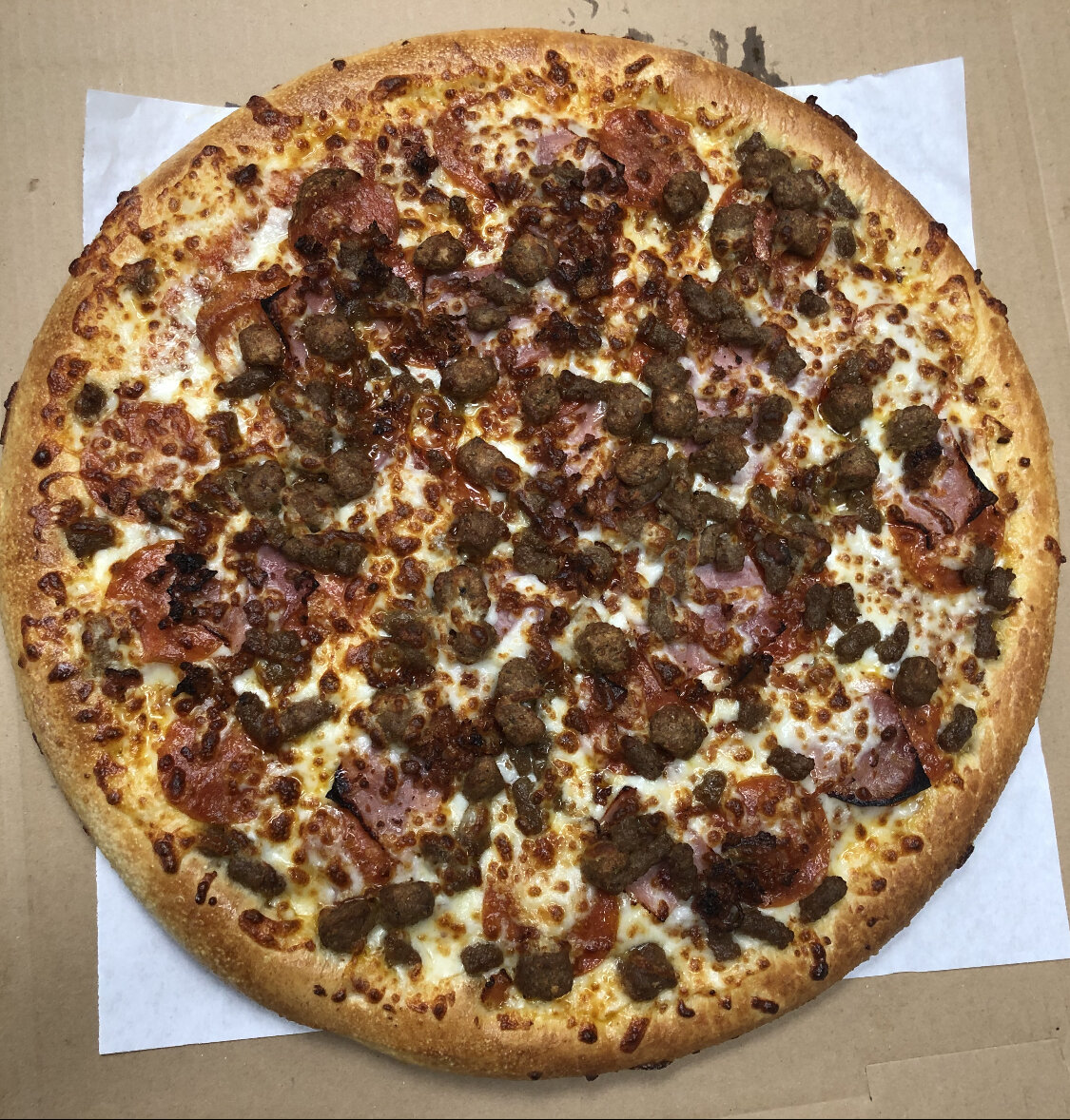 Order Meat Lovers Pizza food online from Zappy Pizza store, Chula Vista on bringmethat.com