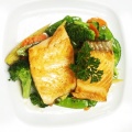 Order Grilled Salmon with Salt food online from Dowize Bistro store, Wilmette on bringmethat.com