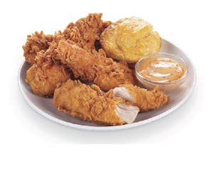 Order 4 Pc Tender with Biscuit food online from Krispy Krunchy Chicken store, Irving on bringmethat.com