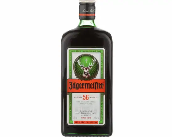 Order Jagermeister Herbel Liquer 70 proof 750ml food online from Sousa Wines & Liquors store, Mountain View on bringmethat.com