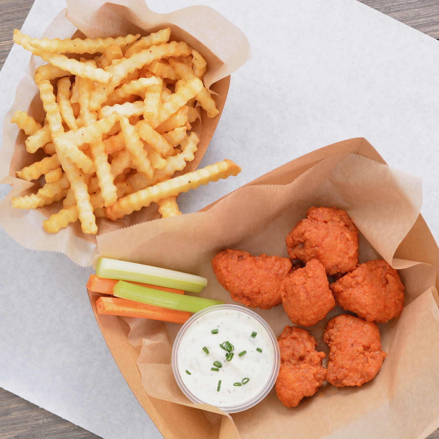 Order 6 Crispy Boneless Wings Combo food online from Wildcard Wings store, Hutto on bringmethat.com