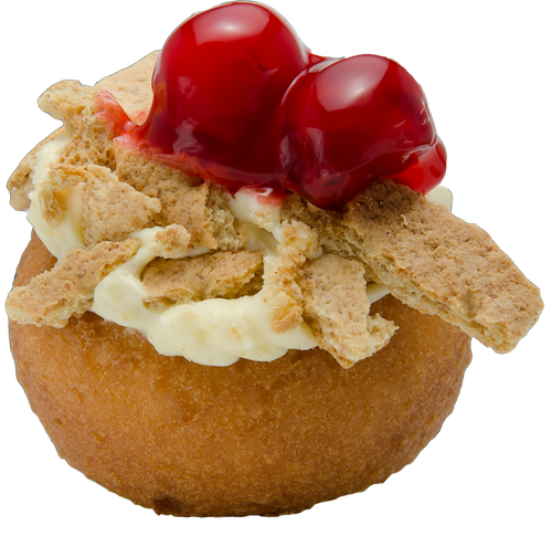 Order Cherry Cheesecake Donut food online from Peace, Love & Little Donuts store, Fort Collins on bringmethat.com
