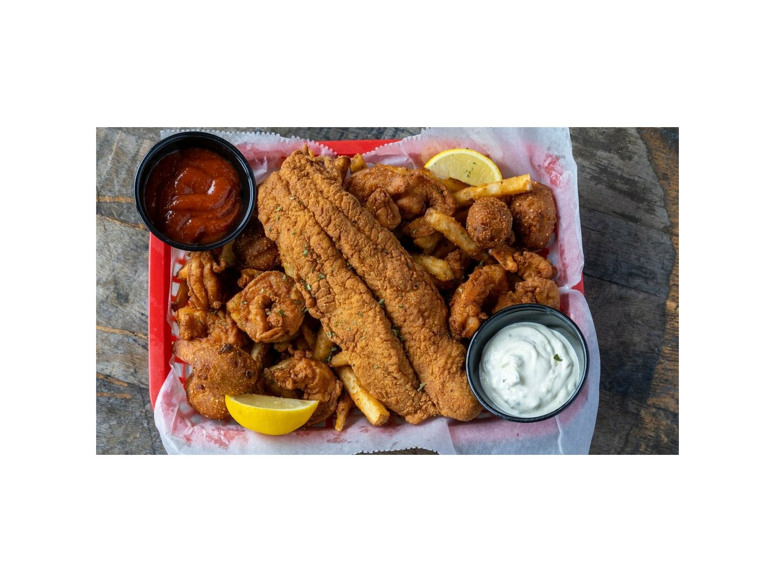 Order Cajun Seafood Platter food online from Cashman store, Macon on bringmethat.com