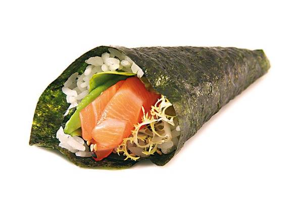 Order Salmon Avocado Hand Roll food online from Sushi Uma store, San Francisco on bringmethat.com