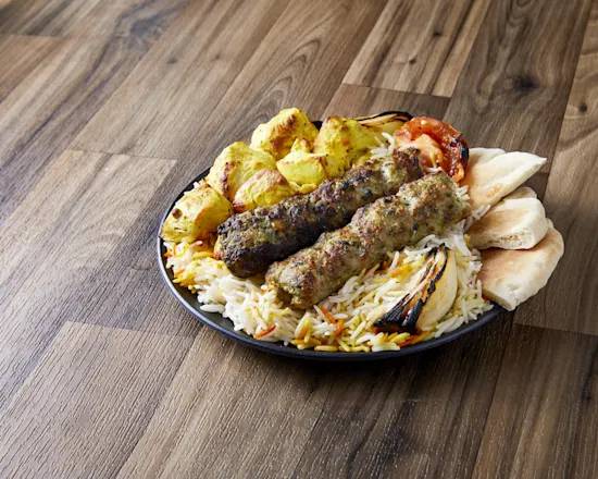 Order Kabob Combination Dish 1 food online from Rezas store, Chicago on bringmethat.com