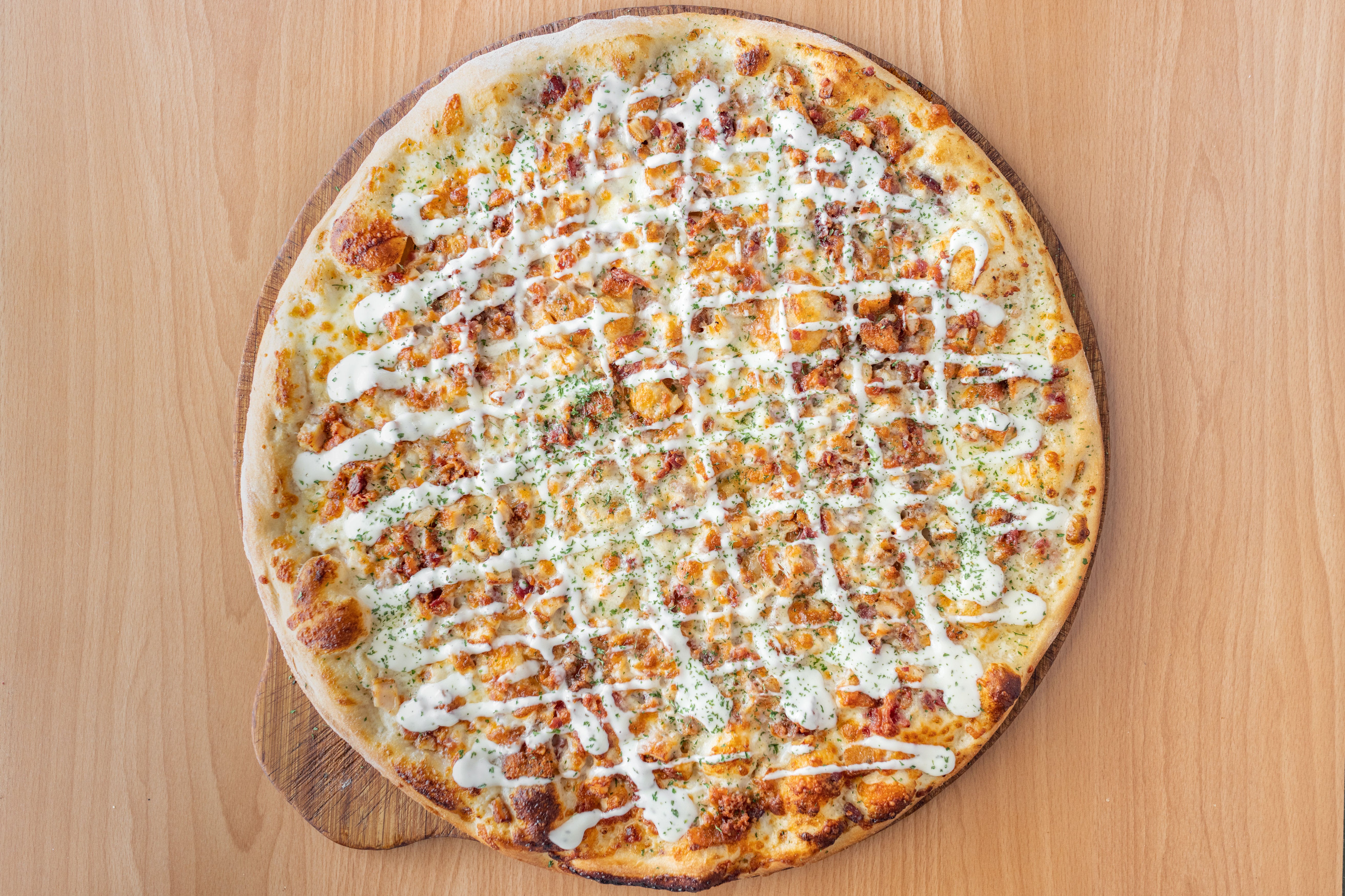Order Chicken Bacon Ranch Pizza - Large 16'' food online from Franklin Dominick store, Franklin on bringmethat.com