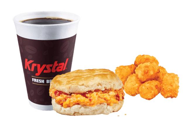 Order PIMENTO CHEESE BISCUIT COMBO food online from Krystal Company store, Memphis on bringmethat.com