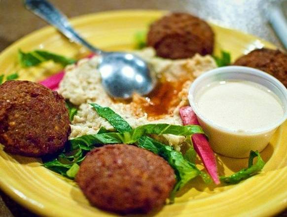 Order Falafel with Babaganouj food online from Sunnin Lebanese Cafe store, Los Angeles on bringmethat.com