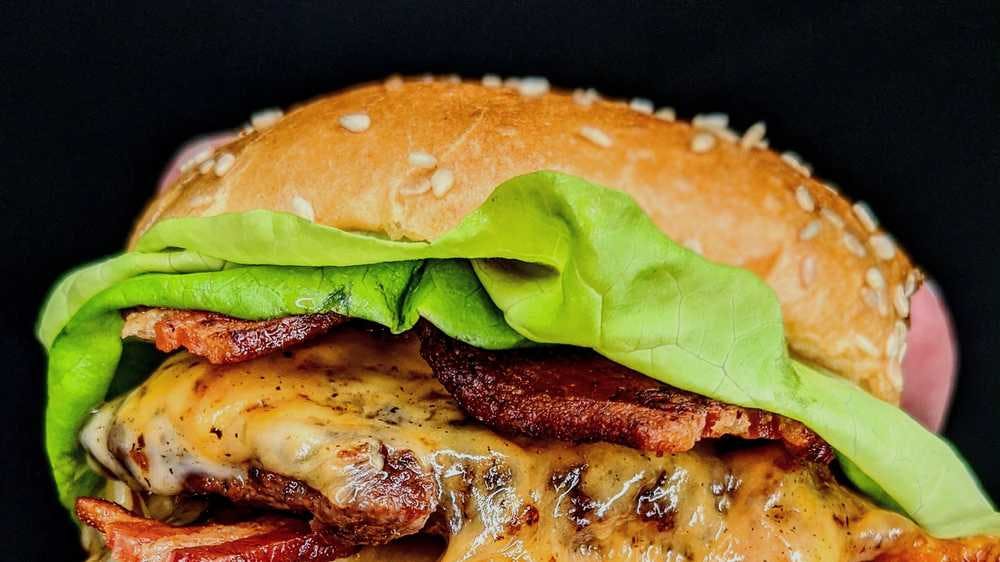 Order Double Bacon Cheeseburger Only - Burger food online from Super Kennedy Chicken store, Bronx on bringmethat.com