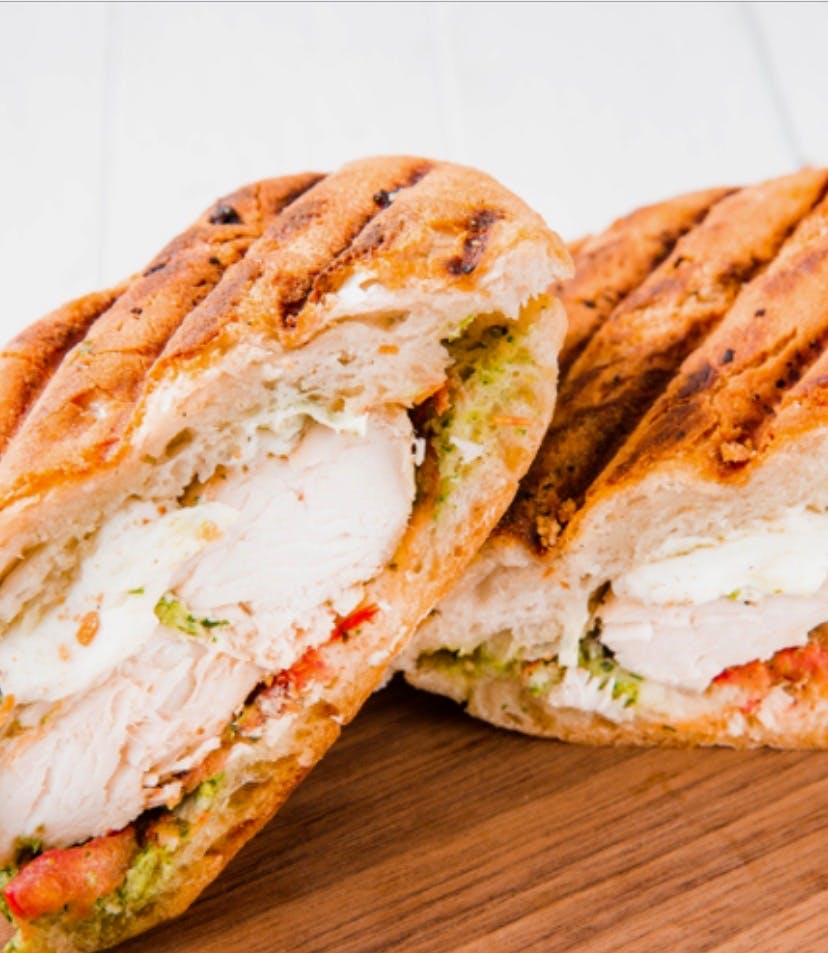 Order Sliced Breaded Chicken Panini - Panini food online from Il Forno store, Branchburg on bringmethat.com