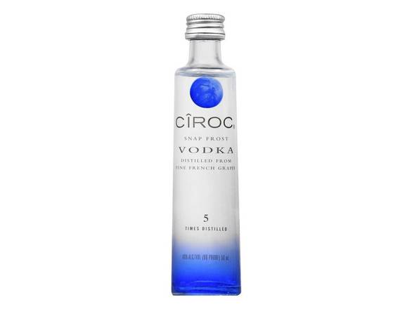 Order CIROC Vodka - 50ml Bottle food online from Josh Wines & Liquors Inc store, New York on bringmethat.com