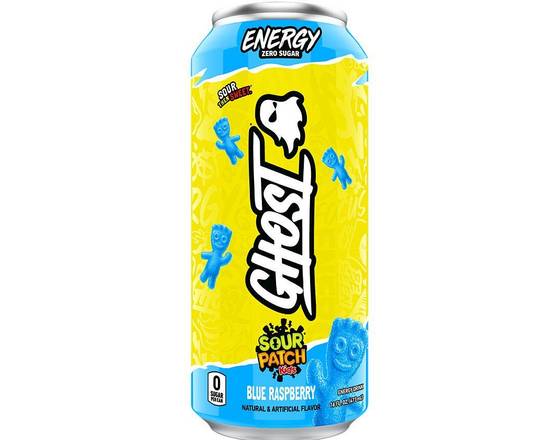 Order Ghost Energy Sour Patch Blue Raspberry  16oz food online from Moby Liquor store, Los Angeles on bringmethat.com
