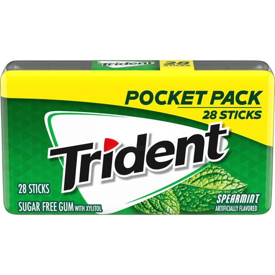 Order Trident Spearmint Sugar Free Gum Pocket Pack, 28 CT food online from CVS store, PINSON on bringmethat.com