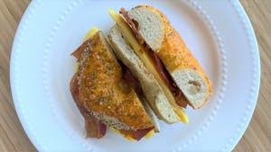 Order Bacon, Egg + Cheese Eggel food online from Stb store, Vancouver on bringmethat.com