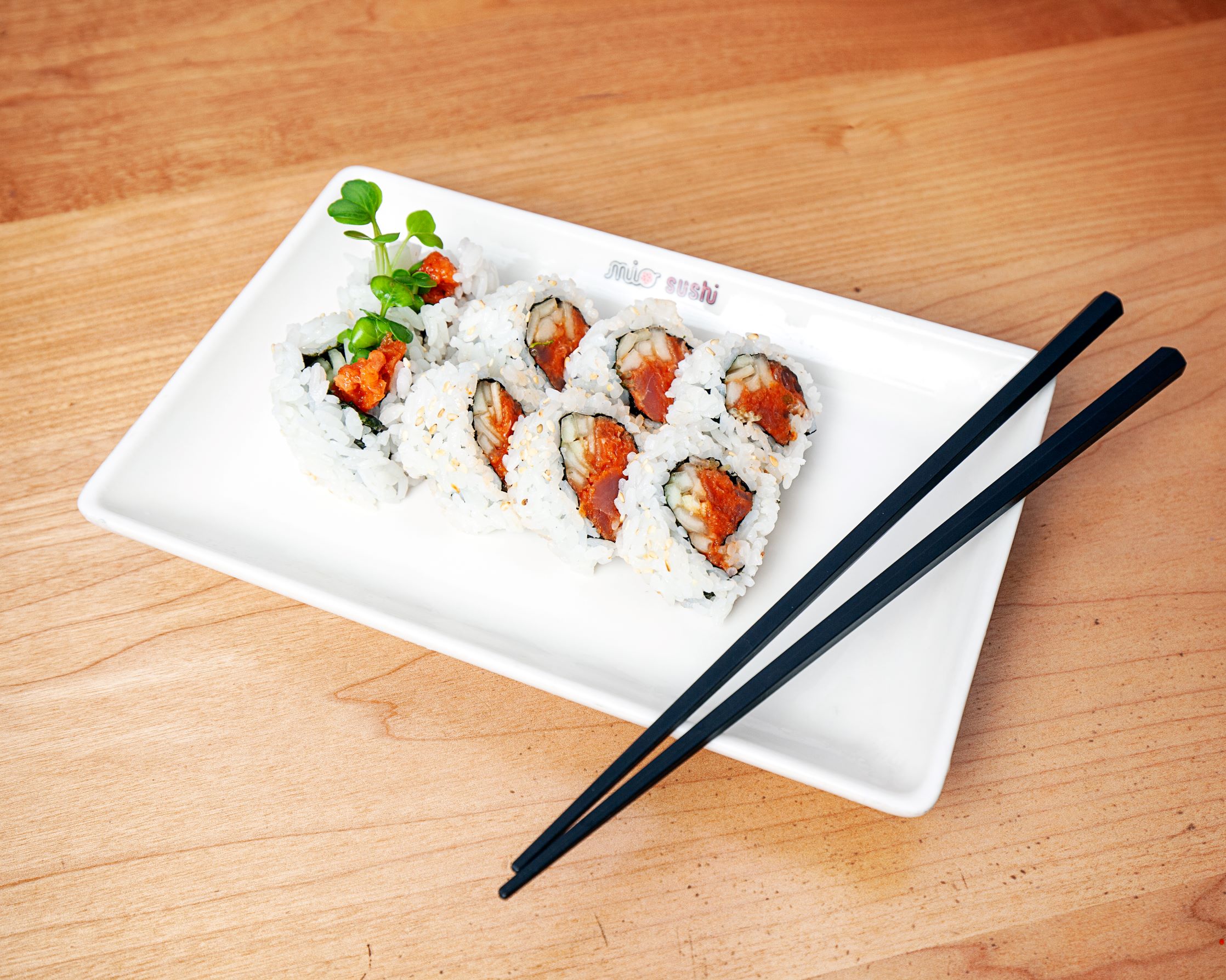Order Spicy Tuna Roll food online from Mio Sushi store, Beaverton on bringmethat.com