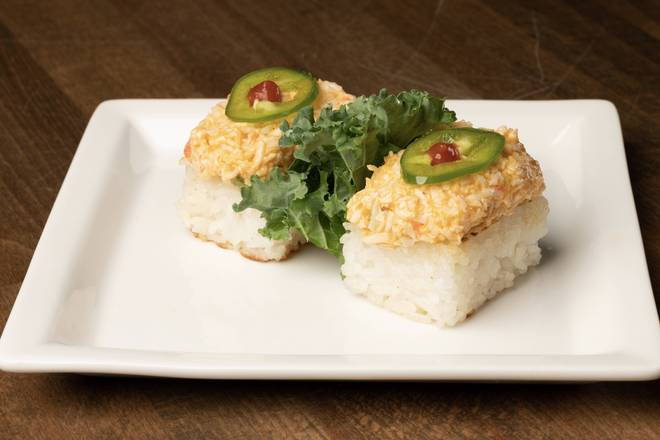 Order Spicy Cali Crispy Sushi Rice food online from Zeppin Sushi LLC store, Encino on bringmethat.com