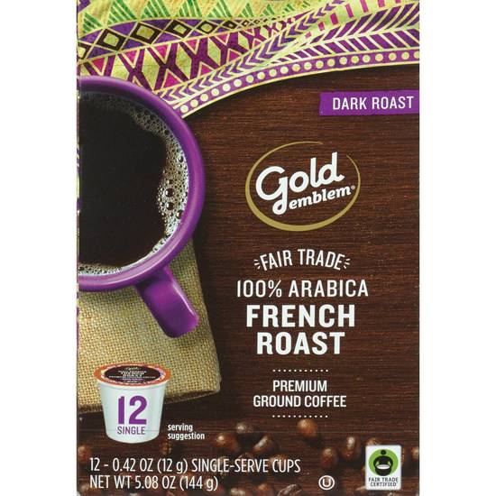 Order Gold Emblem Fair Trade French Roast Premium Ground Coffee Single-Serve Cups, 12 CT food online from Cvs store, TRAVERSE CITY on bringmethat.com