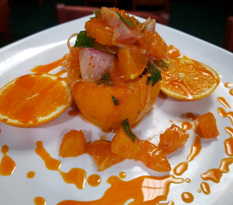 Order Orange Sashimi food online from Sumo Sushi store, Sherman Oaks on bringmethat.com