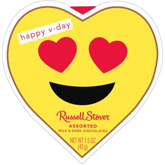 Order  Russell Stover Valentine's Day Conversation Heart Assorted Milk Chocolate & Dark Chocolate Gift Box, 1.5 oz food online from CVS store, LONDON on bringmethat.com