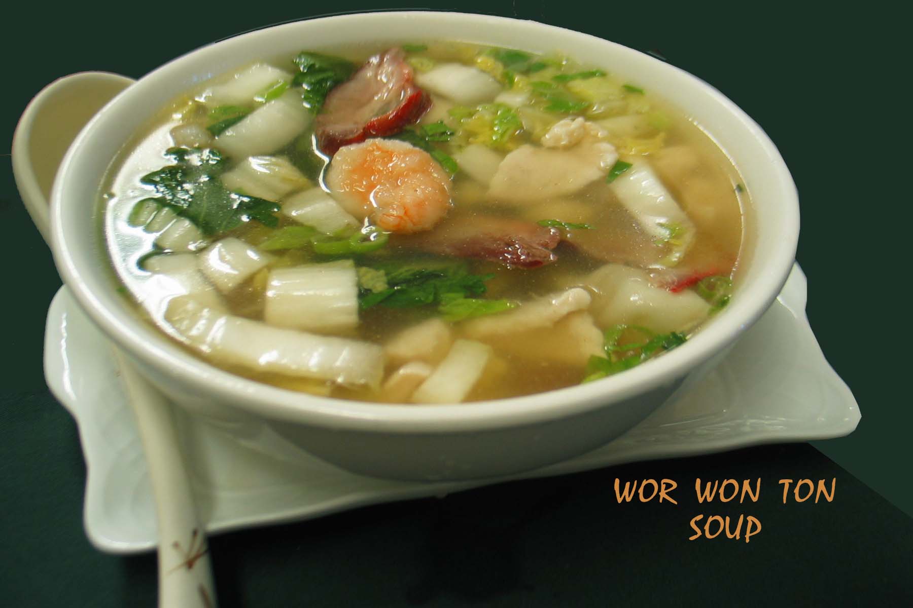 Order Wor Wonton Soup food online from Pearl River Restaurant store, San Jose on bringmethat.com