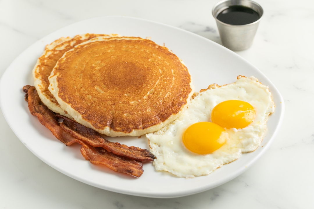 Order Pancake Combo food online from The Nosh of Beverly Hills store, Beverly Hills on bringmethat.com