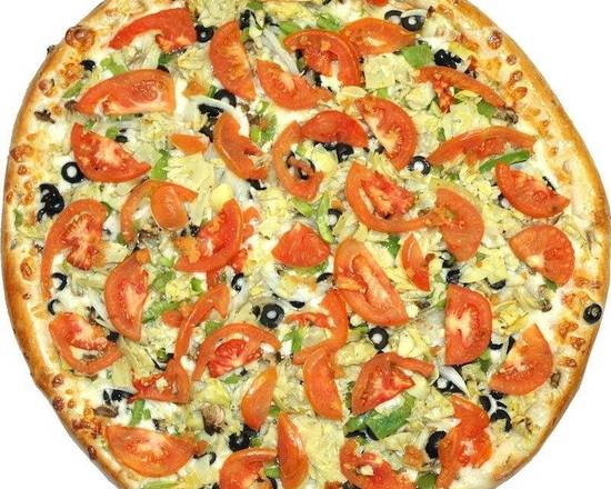 Order Mediterranean Specialty Pizza food online from Amili's Pizzeria store, Plum on bringmethat.com