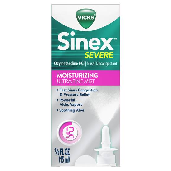 Order Sinex Severe Moisturizing Ultra Fine Mist 12 Hour (0.5 oz) food online from Rite Aid store, Campbell on bringmethat.com