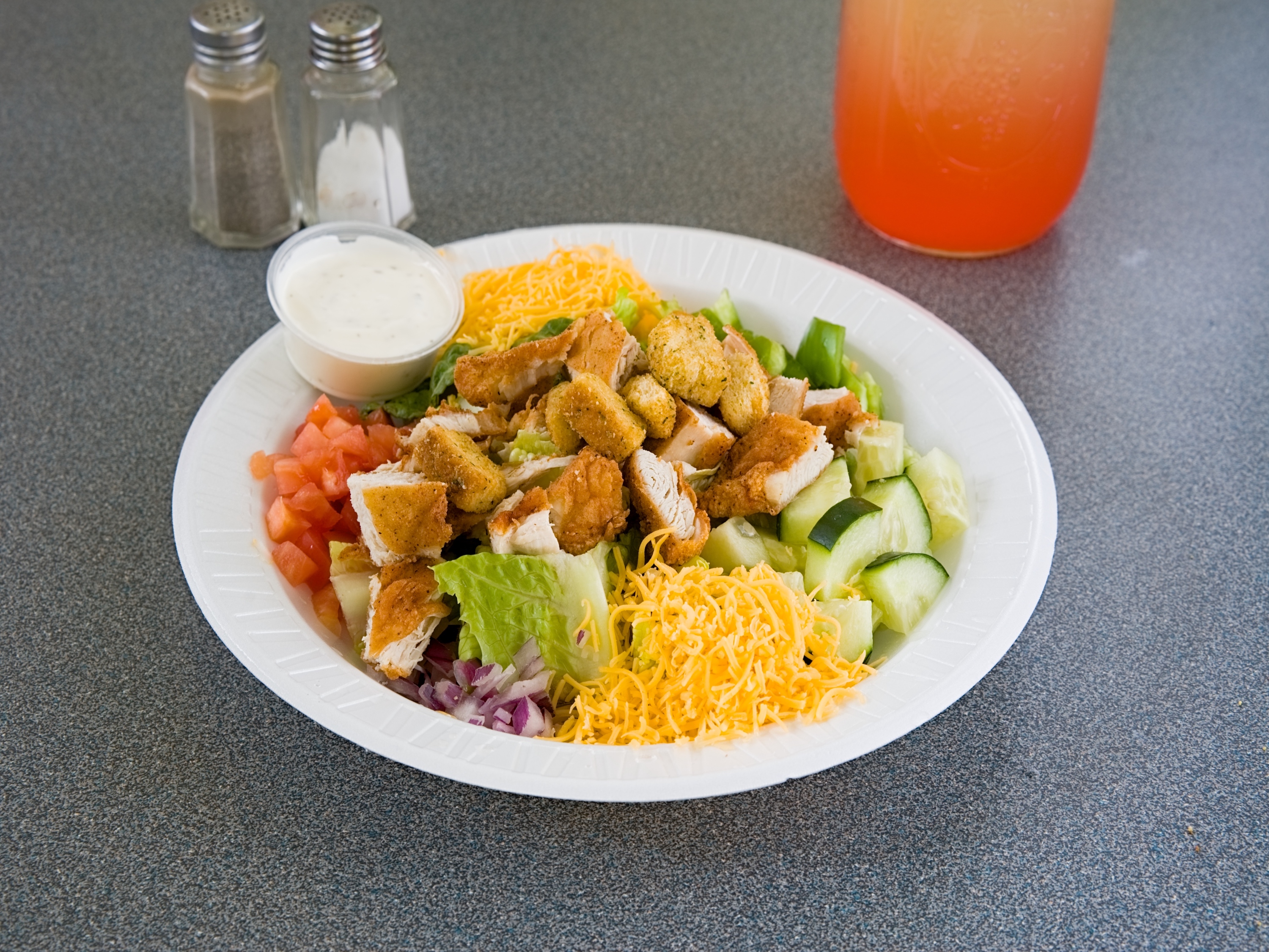 Order Fried Chicken Salad food online from Westside Coney Island store, Akron on bringmethat.com