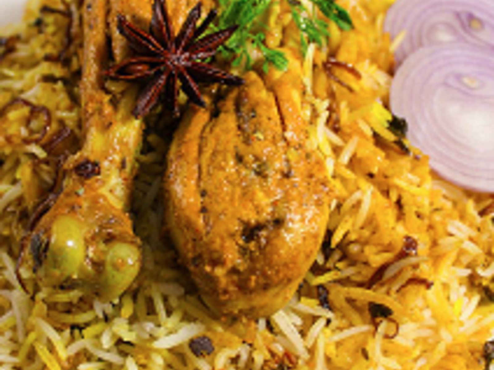 Order Chicken Biryani Hyderabadi (extra-hot; traditional dum style) food online from Curry Home store, Pittsburgh on bringmethat.com