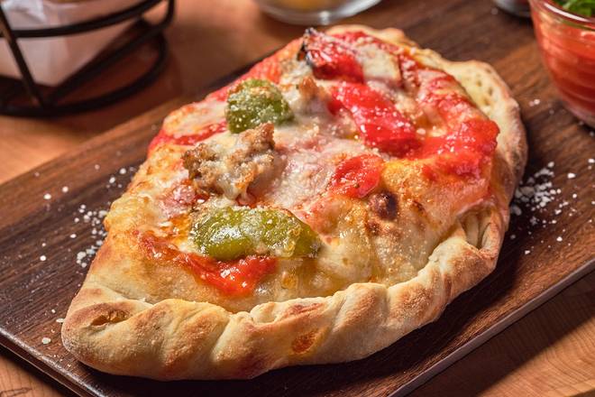 Order Sausage & Peppers Calzone food online from Bertucci's store, Huntingdon Valley on bringmethat.com