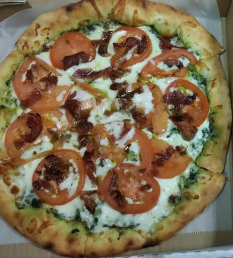 Order 12. Pesto Primavera Pizza food online from Pronto Pizza store, Redwood City on bringmethat.com