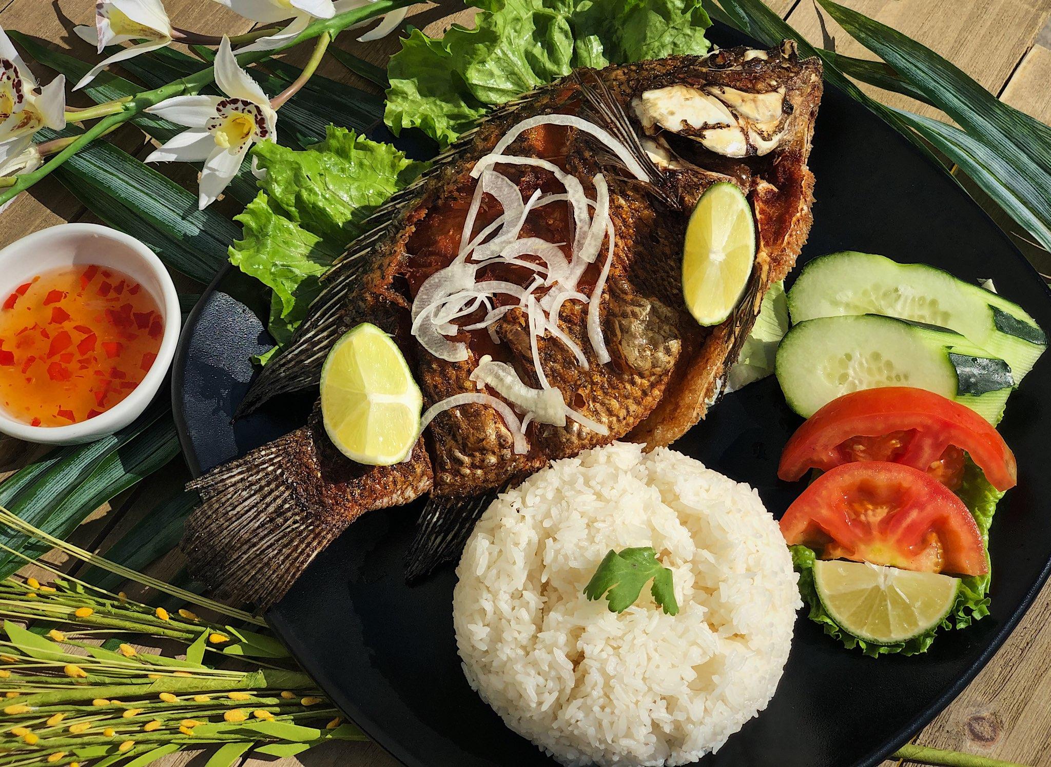 Order Tilapia Plate food online from Lemongrass Bistro store, Chino Hills on bringmethat.com