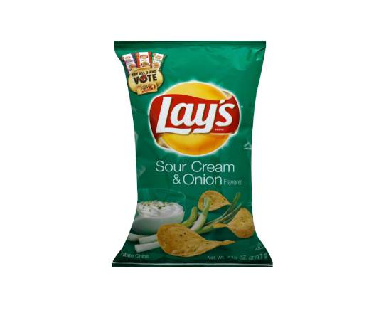 Order Lay's Potato Chips - Sour Cream & Onion, 7.75oz food online from Loma Mini Market store, Long Beach on bringmethat.com