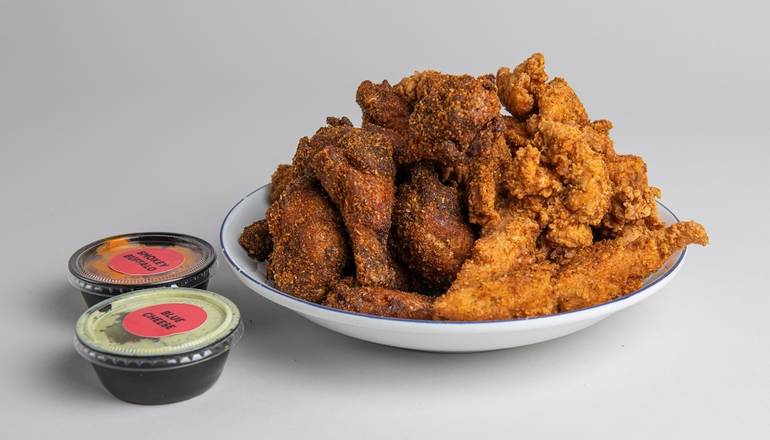 Order 20 wings or tenders with 2 dipping sauces food online from Honeymoon Chicken store, Bethesda on bringmethat.com