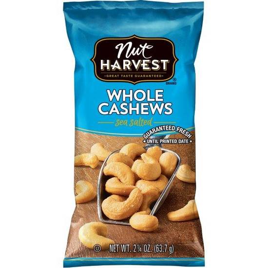 Order Nut Harvest Whole Cashew Nut Sea Salted (2.25 oz) food online from Rite Aid store, Yamhill County on bringmethat.com