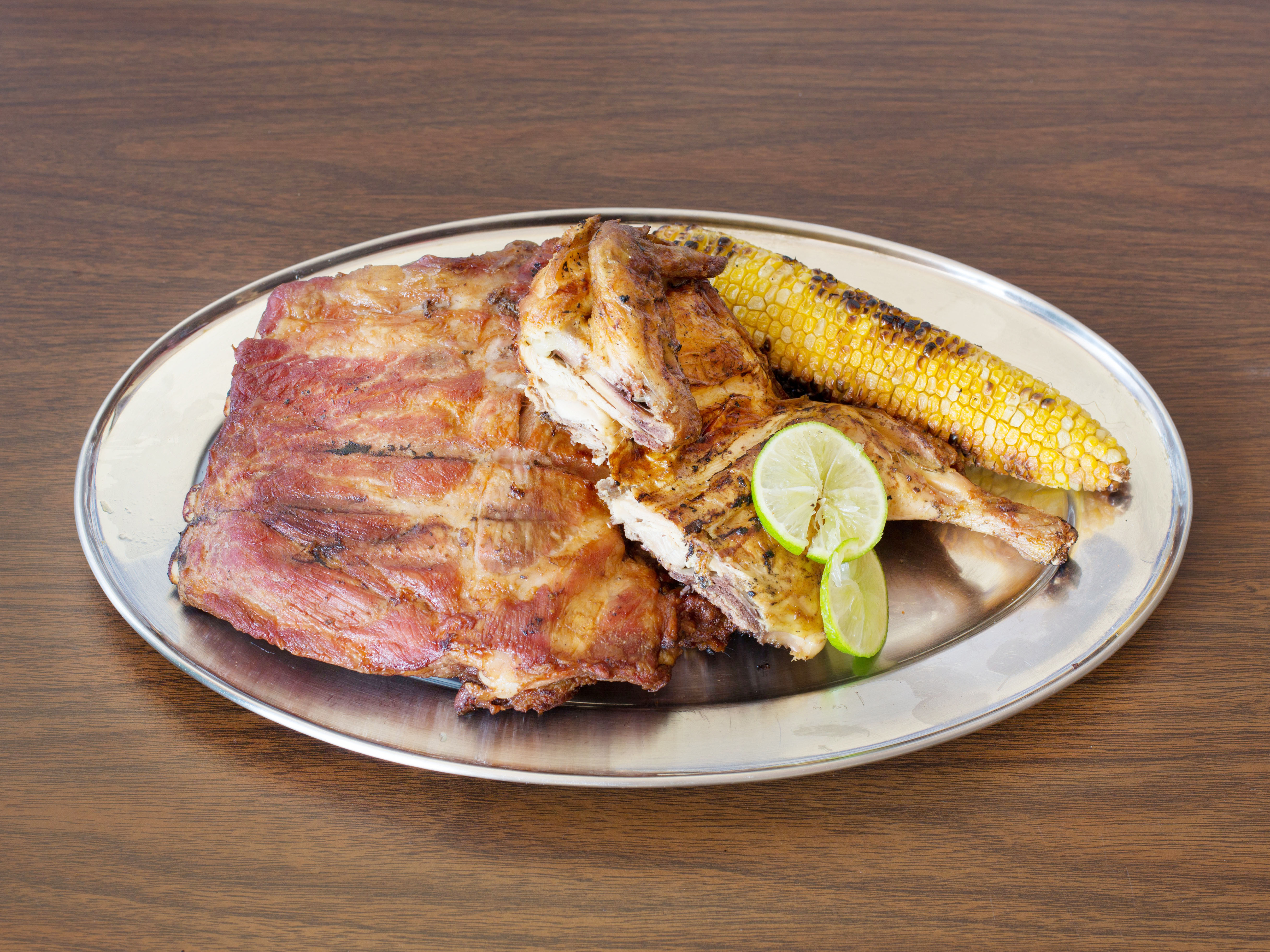 Order BBQ Chicken and Pork Ribs Combo food online from Ortega Bbq store, Rahway on bringmethat.com