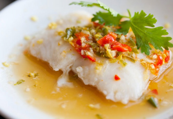 Order C13. Steamed Fish with Chili Lime Sauce food online from Top Thai Cuisine store, Reseda on bringmethat.com