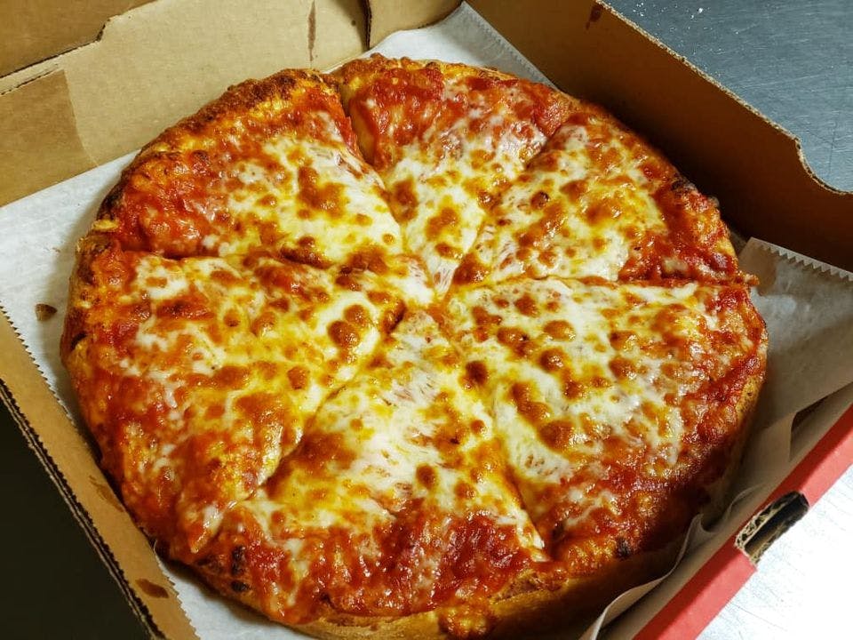 Order Cheese Pizza - Small 10'' (6 Cuts) food online from Raya's Pizzeria store, Carnegie on bringmethat.com