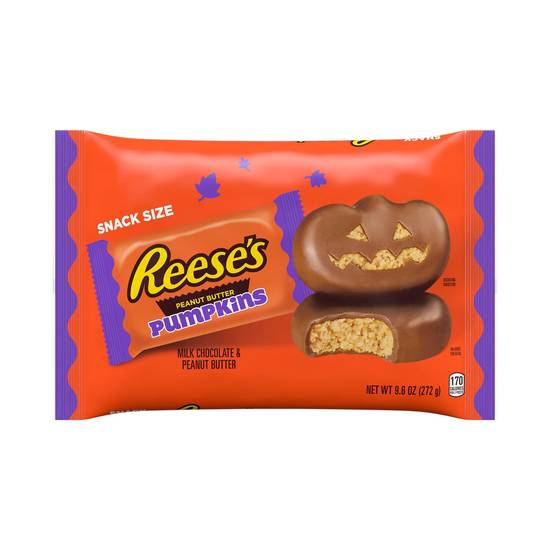 Order REESE'S Milk Chocolate Peanut Butter Pumpkins Snack Size Candy, 9.6 OZ food online from Cvs store, Grand Forks on bringmethat.com